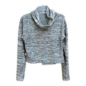 Z by Zella Mockneck Cropped Sweater Gray/Light Mint Green Women’s